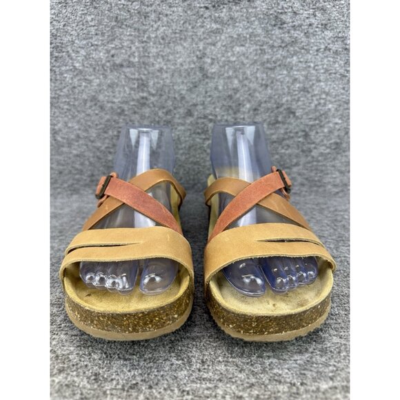 ✅Autenti Sandals Women's 40/9-9.5 Tri-Color Leather Comfort Slides Made In Spain - Picture 4 of 9